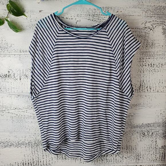 We The Free Striped Long Sleeve Top XS Flowy Relaxed Fit Free People Boho - Picture 2 of 8